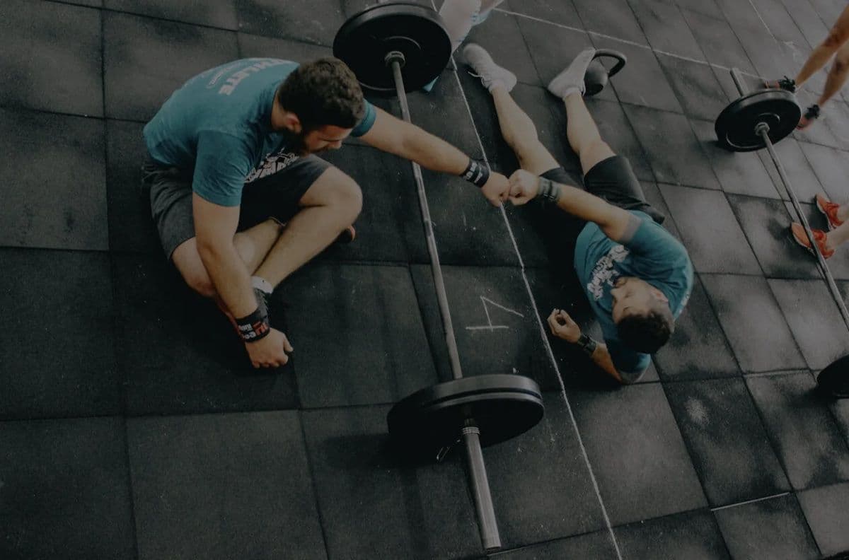 Small group personal training overhead view