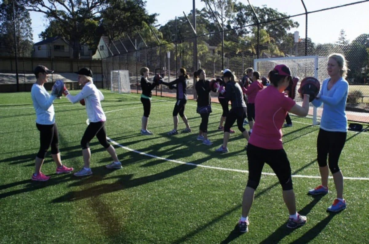 Ladies outdoor fitness class at Shape Shifters